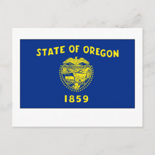 Oregon Statlig flagga Vykort