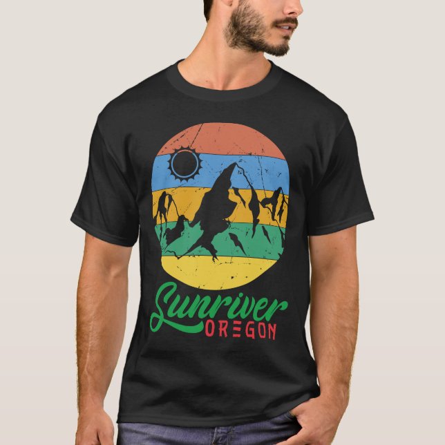 Oregon Sunriver Souvenir Oregon Mountain Sunriver T Shirt (Framsida)