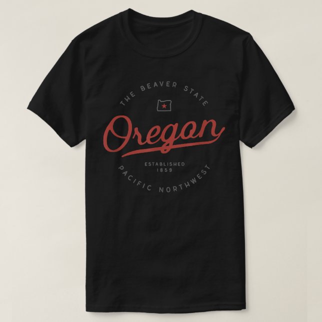 Oregon T, Beaver-staten, Pacific Northwest PNW T Shirt (Design framsida)