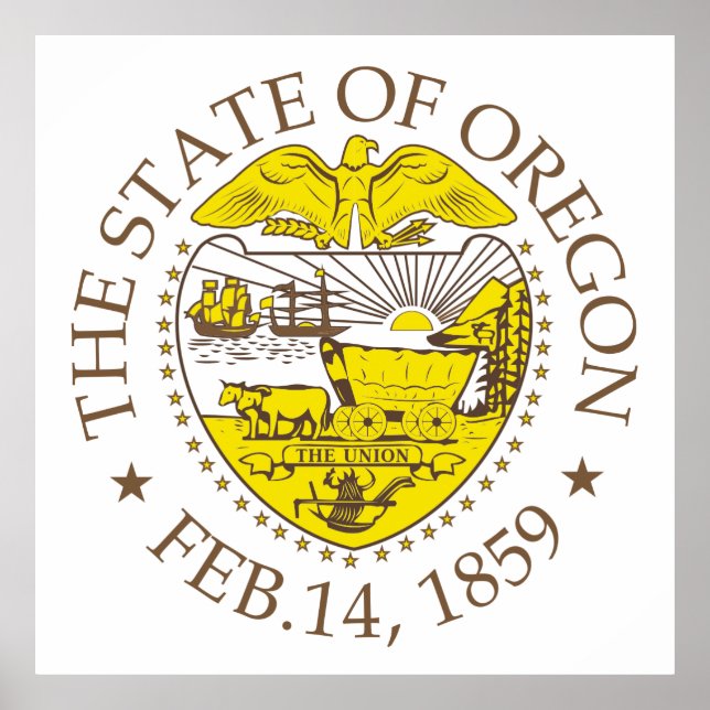 Oregon-tecken Poster (Framsidan)