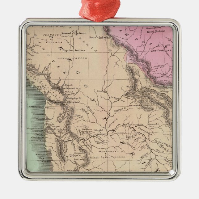 Oregon territorium julgransprydnad metall (Framsidan)