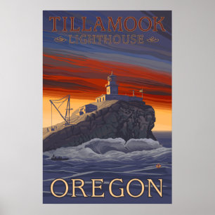 Oregon - Tillamook fyr Poster