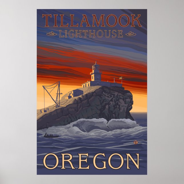 Oregon - Tillamook Lighthouse Poster (Framsidan)