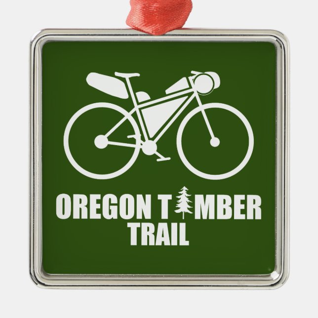 Oregon Timber Trail Bikepacking Julgransprydnad Metall (Framsidan)