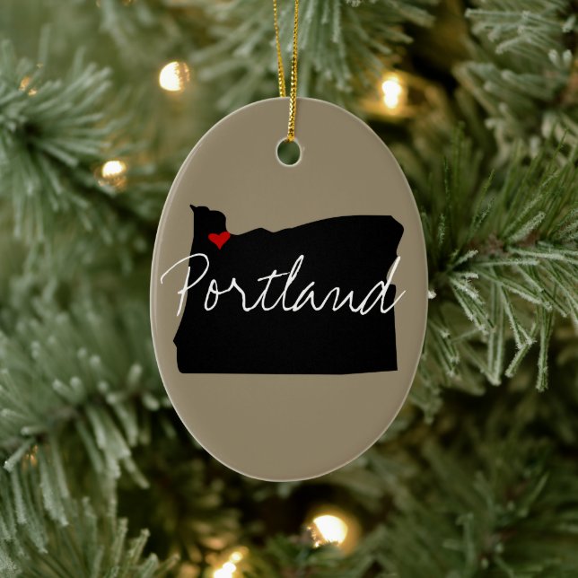 Oregon Town Julgransprydnad Keramik (Träd)