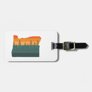 Oregon Träd Silhouette Bagagebricka