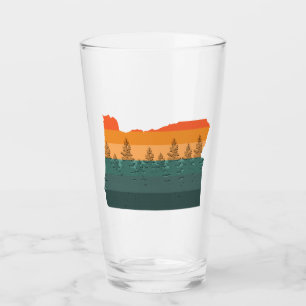 Oregon Träd Silhouette Glaskopp