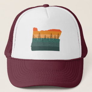 Oregon Träd Silhouette Keps