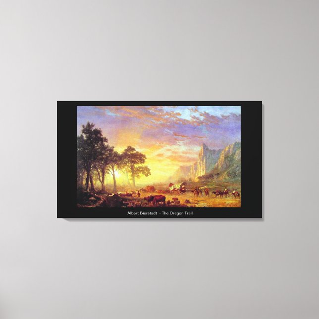 Oregon Trail - Albert Bierstadt Canvastryck (Framsida)