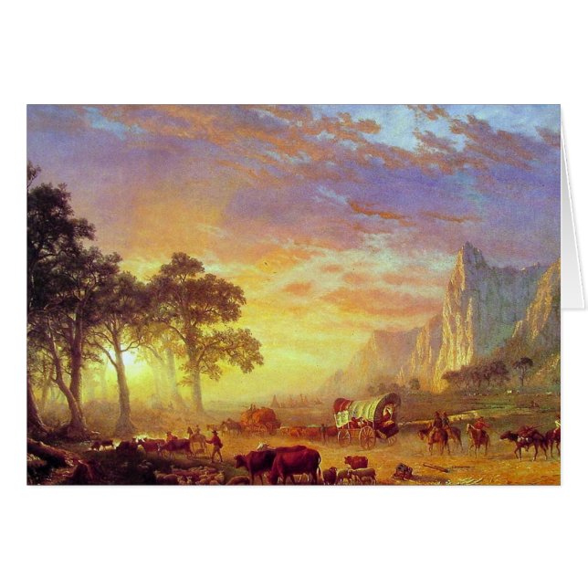 Oregon Trail, Albert Bierstadt Hälsningskort (Framsidan Horizontal)