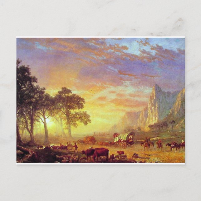 Oregon Trail - Albert Bierstadt Vykort (Framsida)
