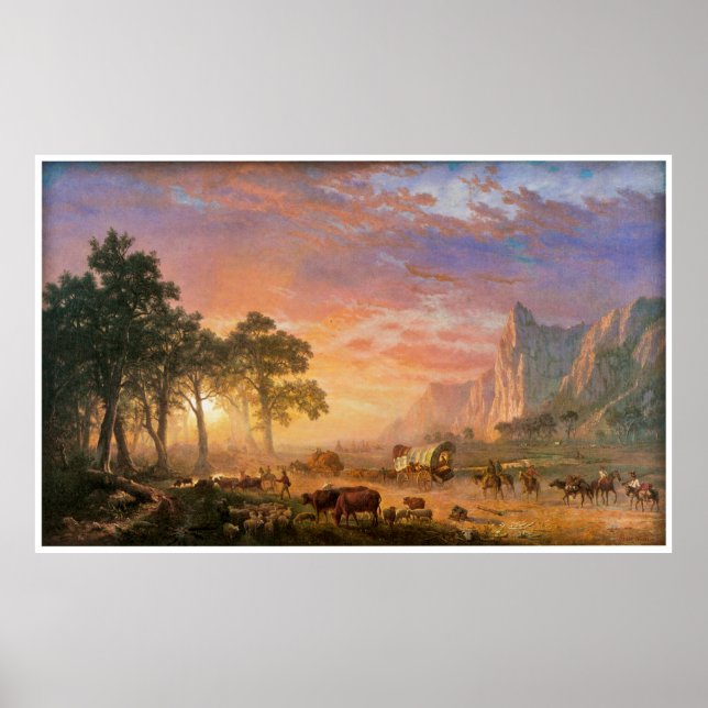 Oregon Trail av Albert Bierstadt 1869 Poster (Framsidan)
