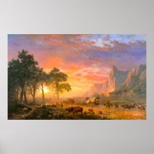 Oregon Trail, av Albert Bierstadt Poster
