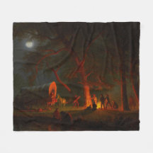 Oregon Trail Conestoga-vagn Månljust lägereld 