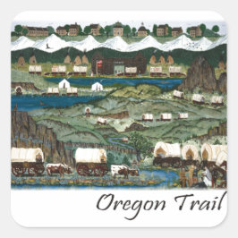Oregon Trail Fyrkantigt Klistermärke