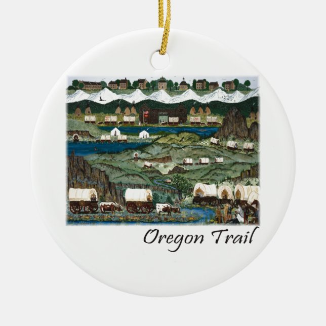Oregon Trail Julgransprydnad Keramik (Framsidan)