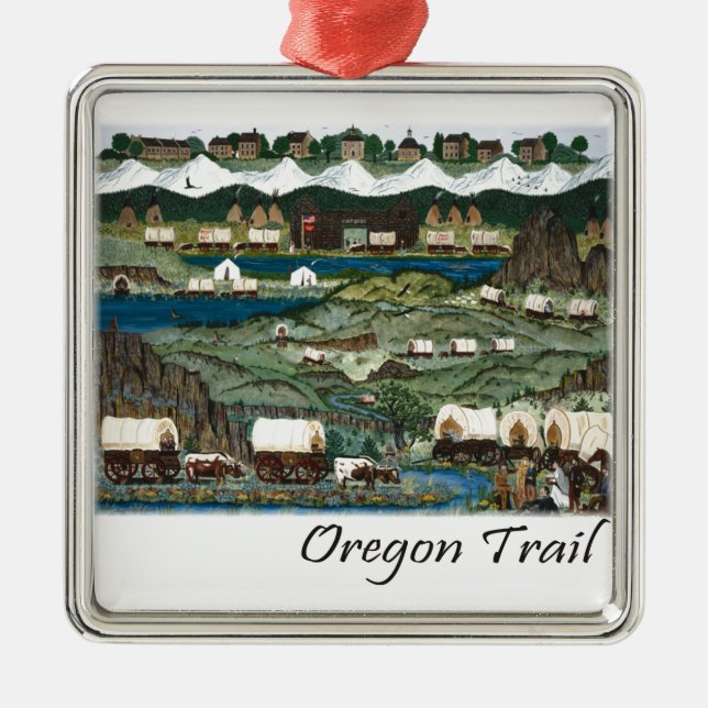 Oregon Trail Julgransprydnad Metall (Framsidan)