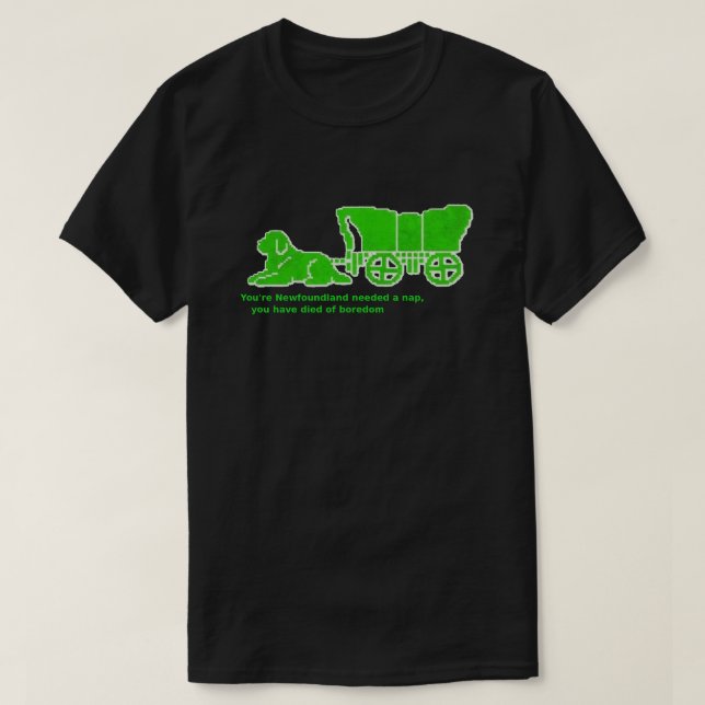 Oregon trail Newfoundland uttråkad stil T Shirt (Design framsida)