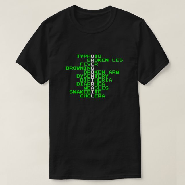 Oregon Trail - Sätter att dö i Västern  T Shirt (Design framsida)