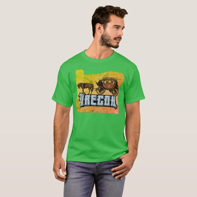 Oregon Trails Wagon T-Shirt (Hel framsida)