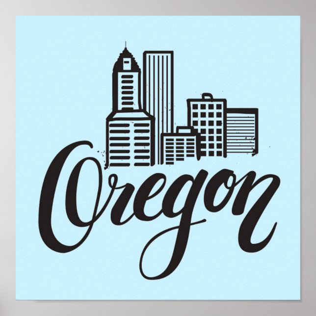Oregon Typography Design Poster (Framsidan)