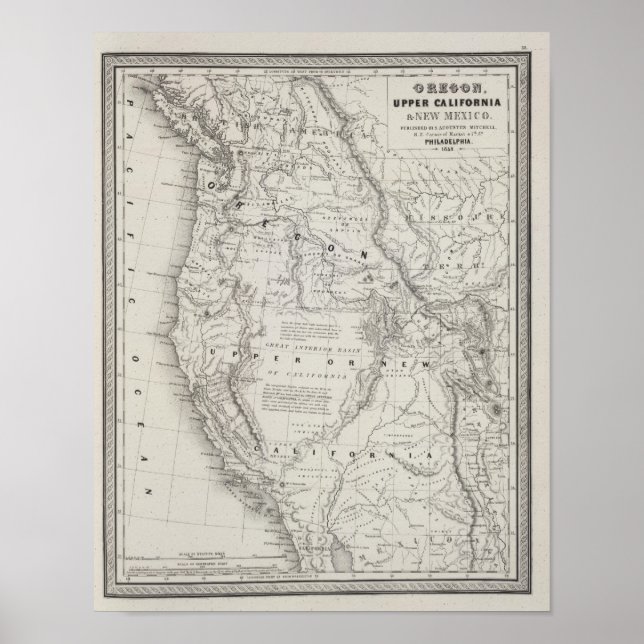Oregon, Upper Kalifornien och New mexico 2 Poster (Framsidan)