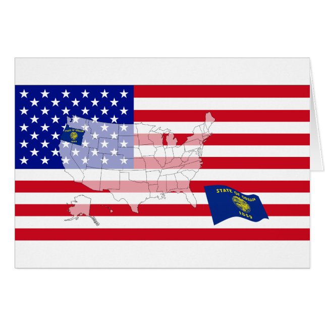 Oregon, USA Hälsningskort (Framsidan Horizontal)