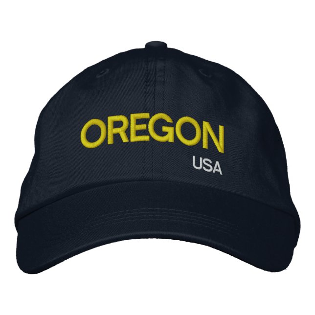 Oregon* USA:s flottans basket Broderad Keps (Framsida)
