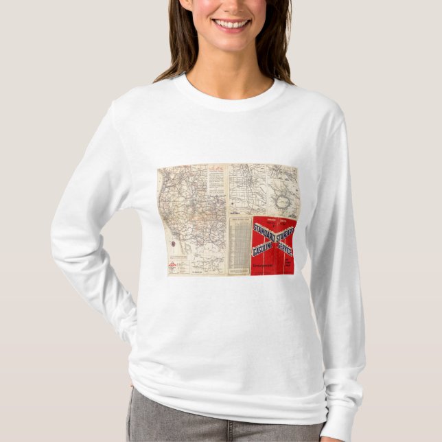 Oregon vägkarta tee shirt (Framsida)