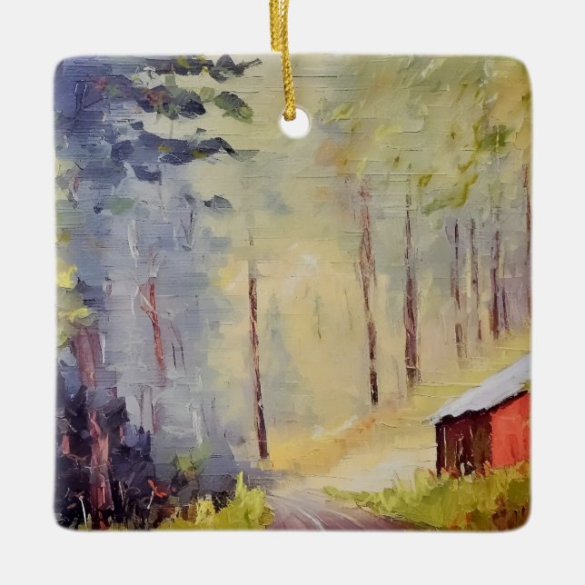 Oregon Valley Barn fine art ornament (Framsida)