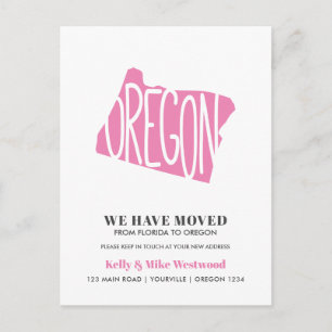 OREGON Vi har flyttat Nytt adress nytt hemvykort Vykort