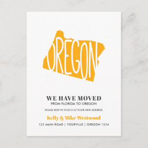 OREGON Vi har flyttat Nytt adress nytt hemvykort Vykort