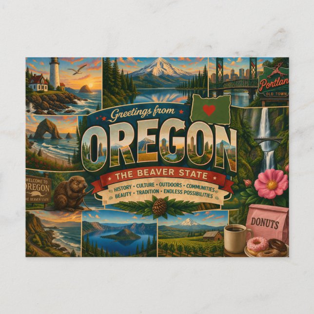 Oregon vykort (Framsida)