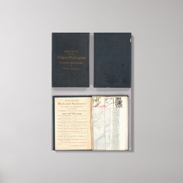 Oregon, Washington, Idaho, Montana Canvastryck (Framsida)