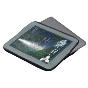 Oregon Waterfall Poster Laptop Fodral