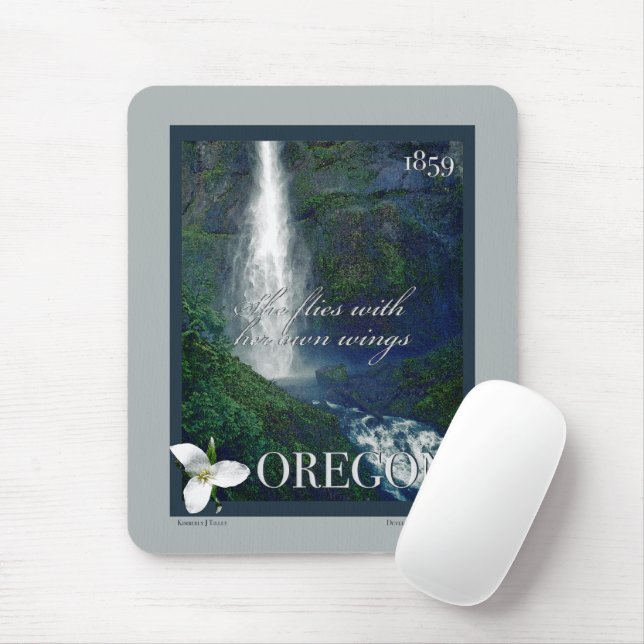 Oregon Waterfall Poster Musmatta (Med mus)