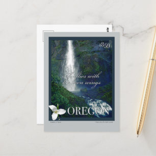 Oregon Waterfall Poster Vykort