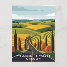 Oregon Willamette Valley Travel Vykort