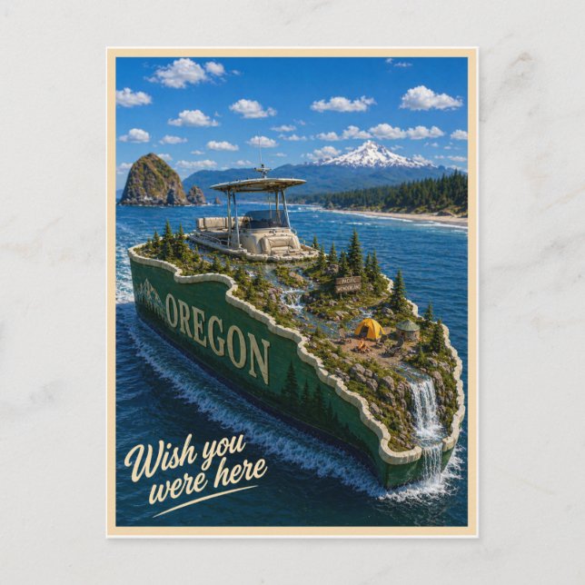 Oregon | Wish You Were Here | Statserie Vykort (Framsida)