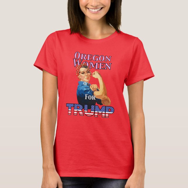 Oregon Women for Trump T-Shirt (Framsida)