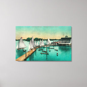 Oregon yachtklubb canvastryck