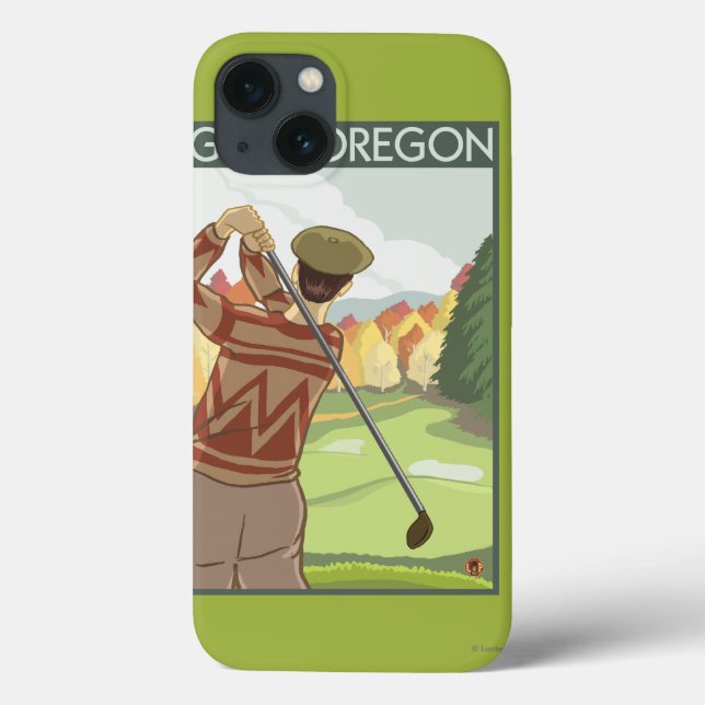 OregonGolf Scene Vintage resor Poster (Baksida)