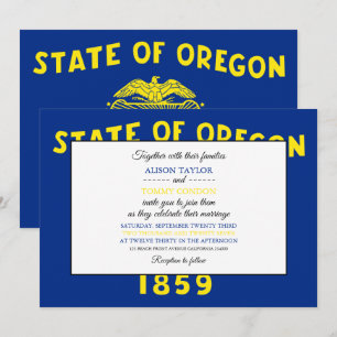 Oregoniska Flagga, Flagga Oregon Bröllop Inbjudningar