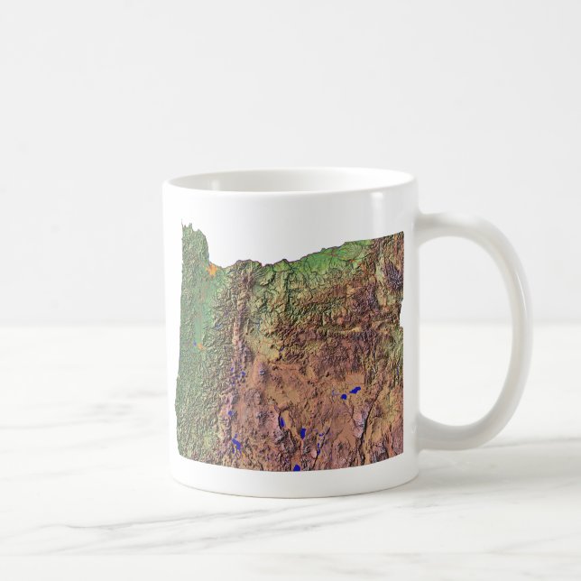 Oregoniska Flagga + Karta Mugg (Höger)