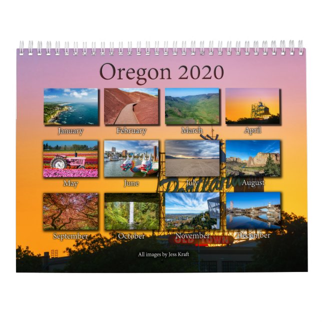 Oregonkalendern 2020 kalender (Baksida)