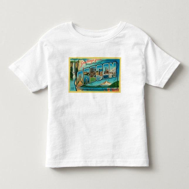 OregonLarge brevplatser 2 Tee Shirt (Framsida)