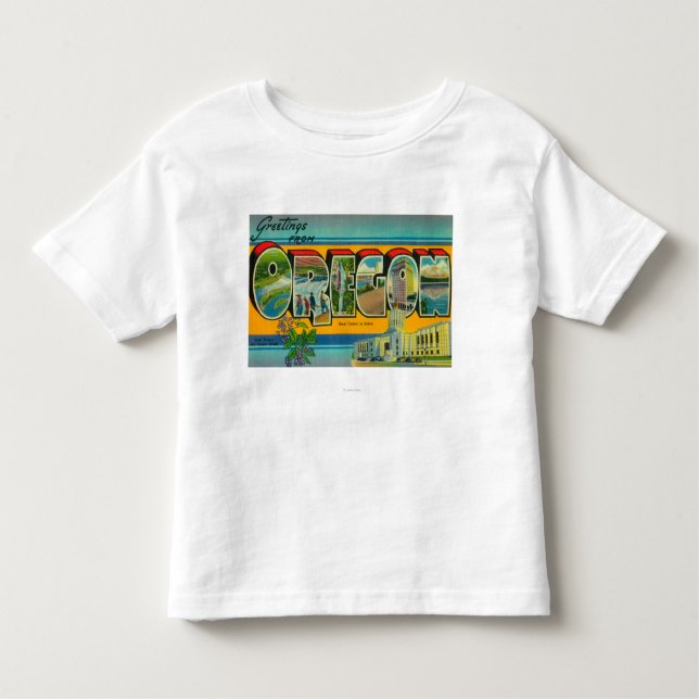 OregonLarge brevplatser 3 Tee Shirt (Framsida)
