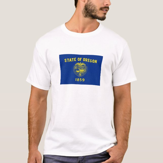 Oregons delstatsflagga t shirt (Framsida)