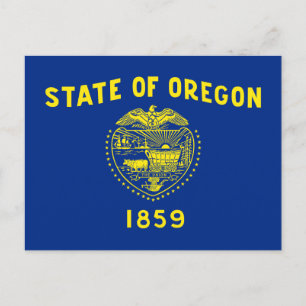 Oregons delstatsflagga vykort