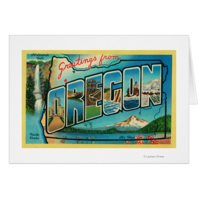 OregonStor Brev Scenes 2 Hälsningskort (Framsidan Horizontal)